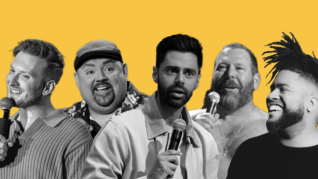 L to R: Matt Mathews, Gabriel Iglesias, Hasan Minhaj, Bert Kreischer, Chris Alan.