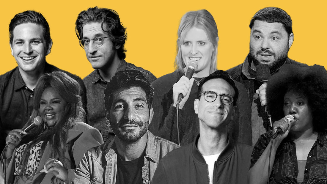 Clockwise, L-R: Luke Null, Matt Goldich, Sarah Tollemache, Ranaan Hershberg, Chelse Greaux, Nathan Habib, Paul Elia, & Nicole Byer.