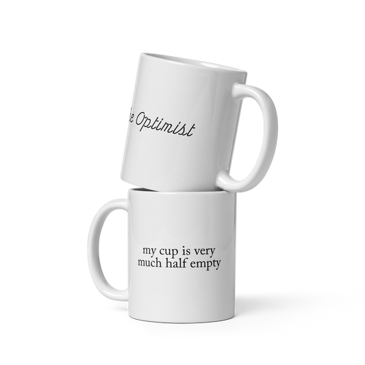 Jen Brister - Half Empty - White glossy mug